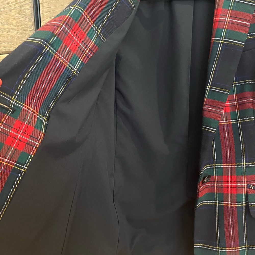 Ralph Lauren Red and Black Plaid Blazer - Picture 6 of 7